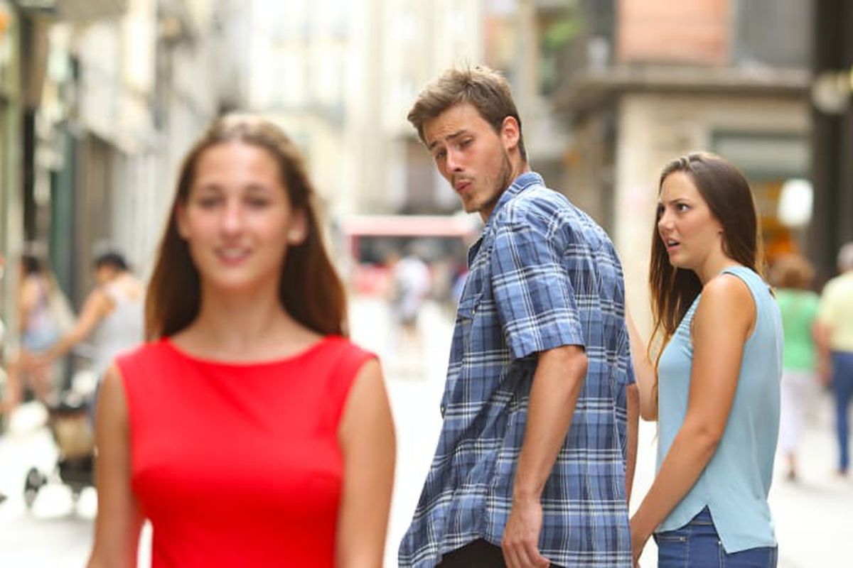Distracted Boyfriend meme about Partake Foods