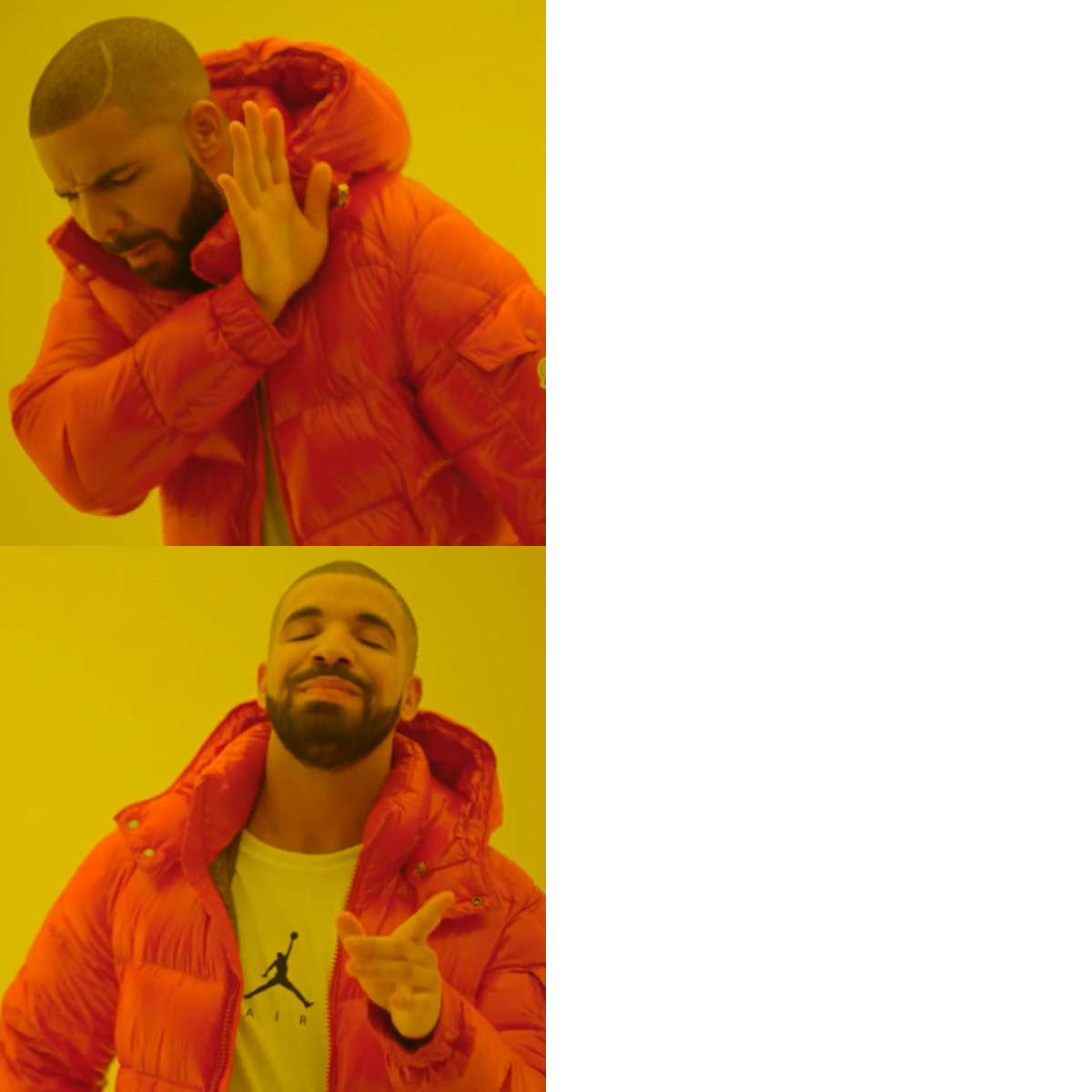 Drake Hotline Bling meme about Partake Foods
