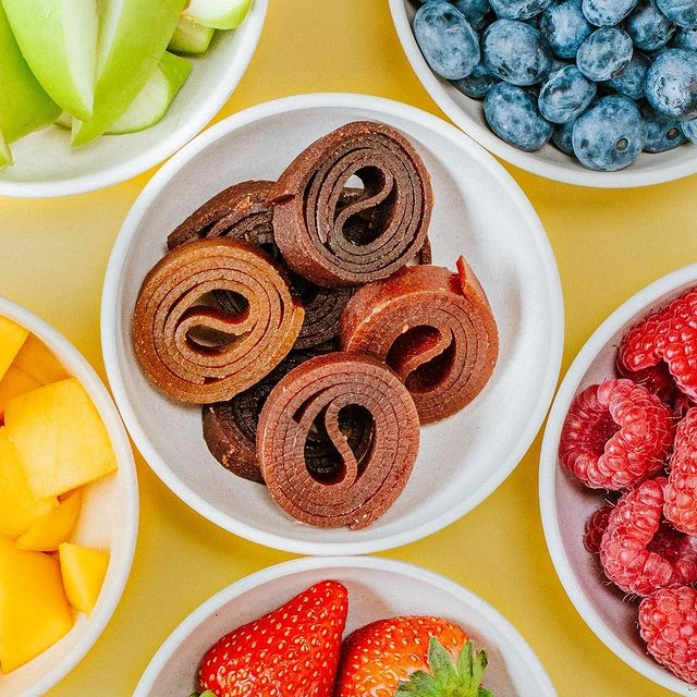 Partake cookies and fruit snacks ready for a summer outing