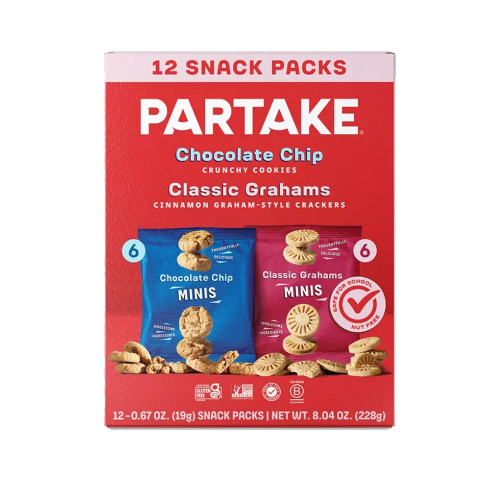 Mini Chocolate Chip & Grahams snack pack box