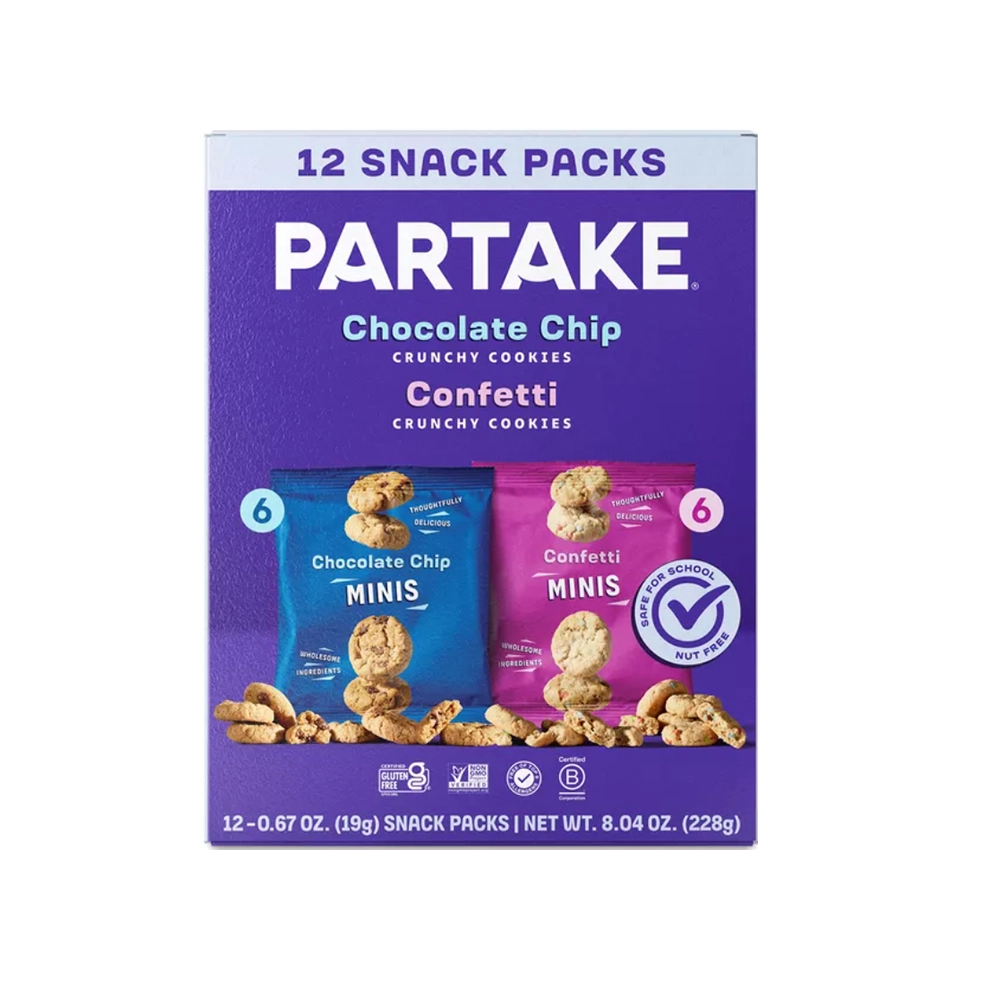 Mini Chocolate Chip & Mini Confetti snack pack box